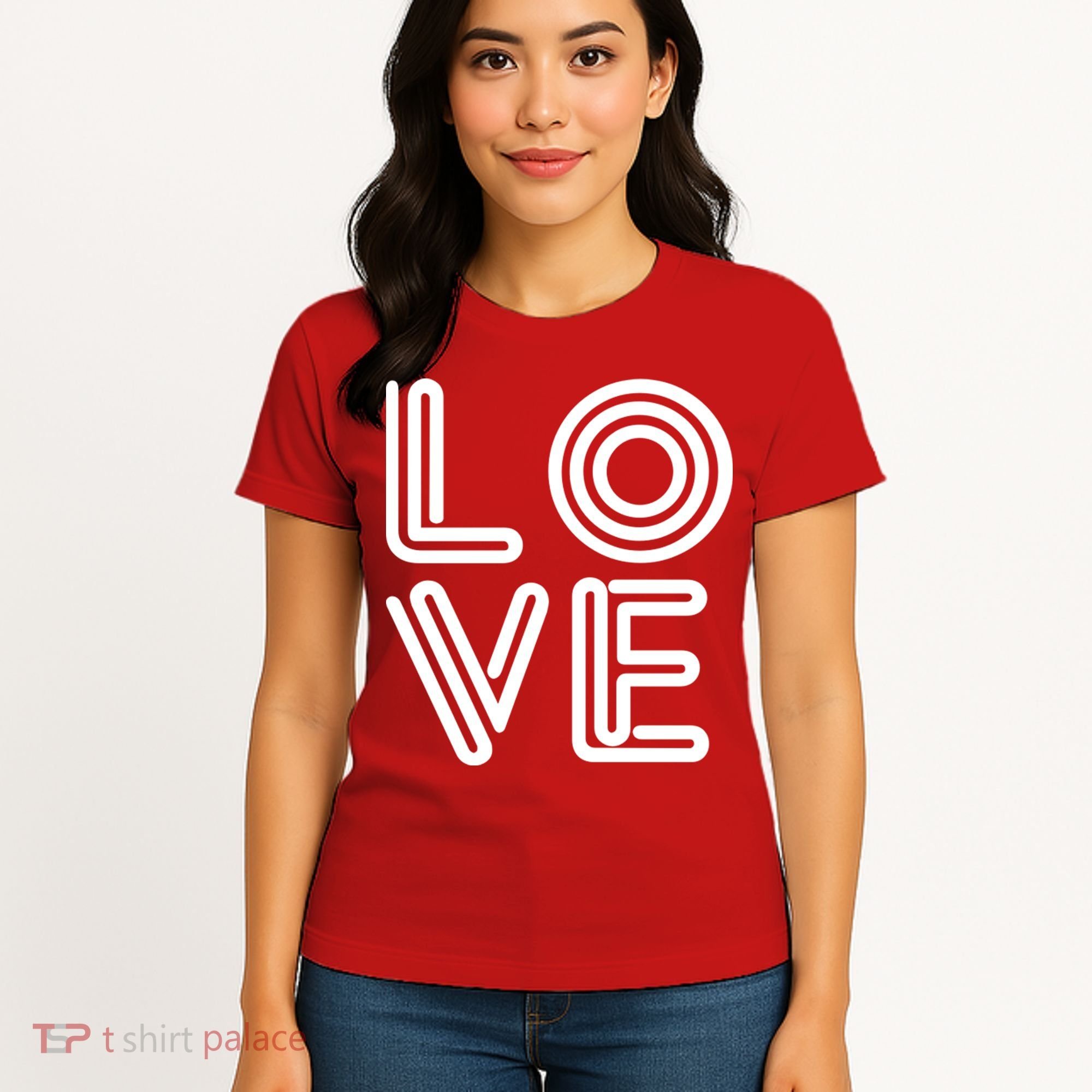 Love Valentines Day Word Logo Women's T-Shirt