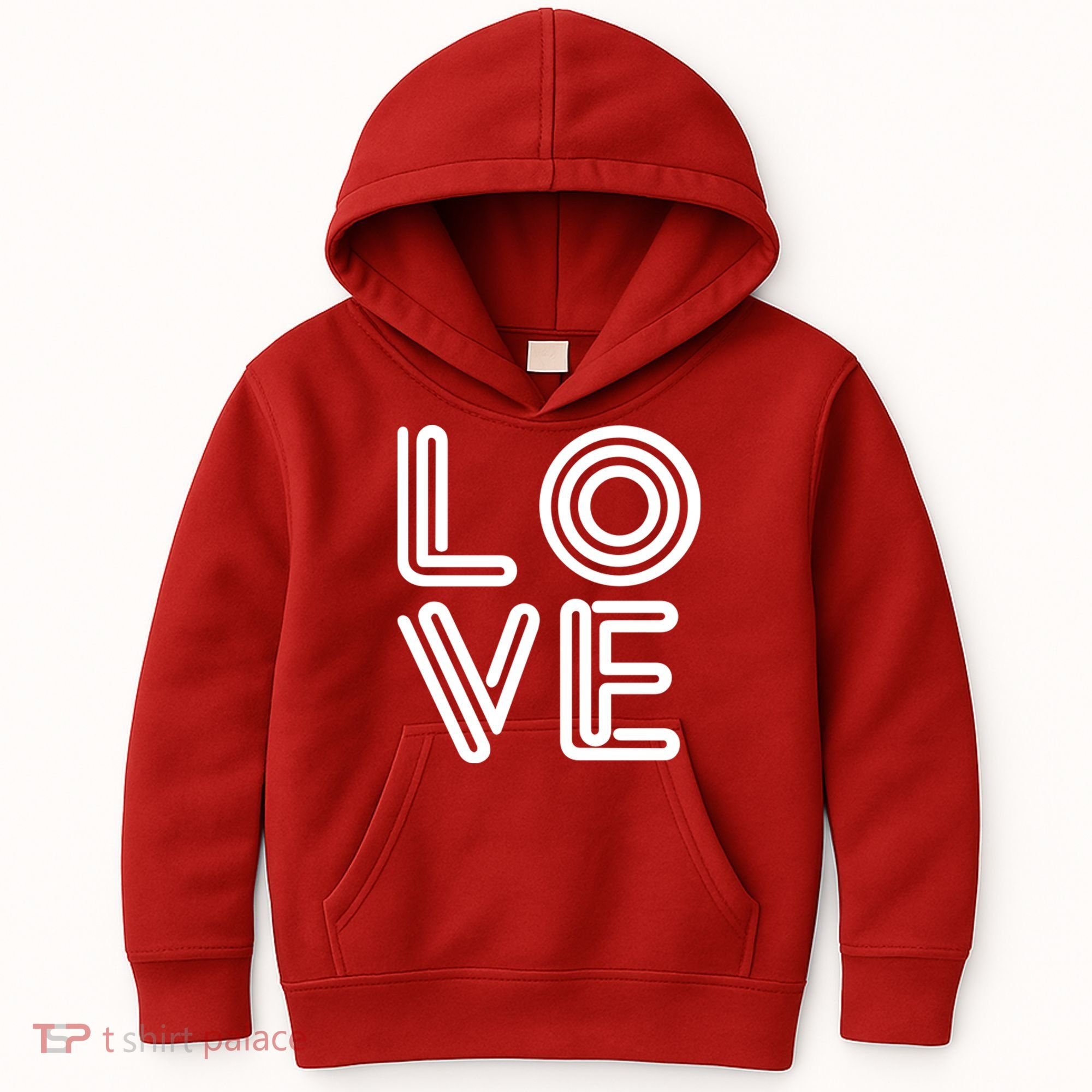 Love Valentines Day Word Logo Kids Hoodie