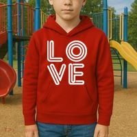 Love Valentines Day Word Logo Kids Hoodie thumb 2