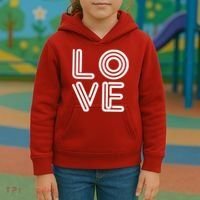 Love Valentines Day Word Logo Kids Hoodie thumb 3