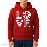 Love Valentines Day Word Logo Kids Hoodie thumb 4