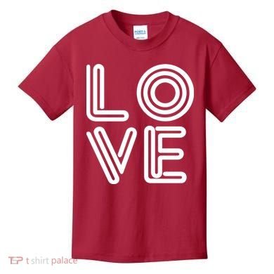 Love Valentines Day Word Logo Kids T-Shirt