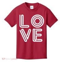 Love Valentines Day Word Logo Kids T-Shirt thumb 0