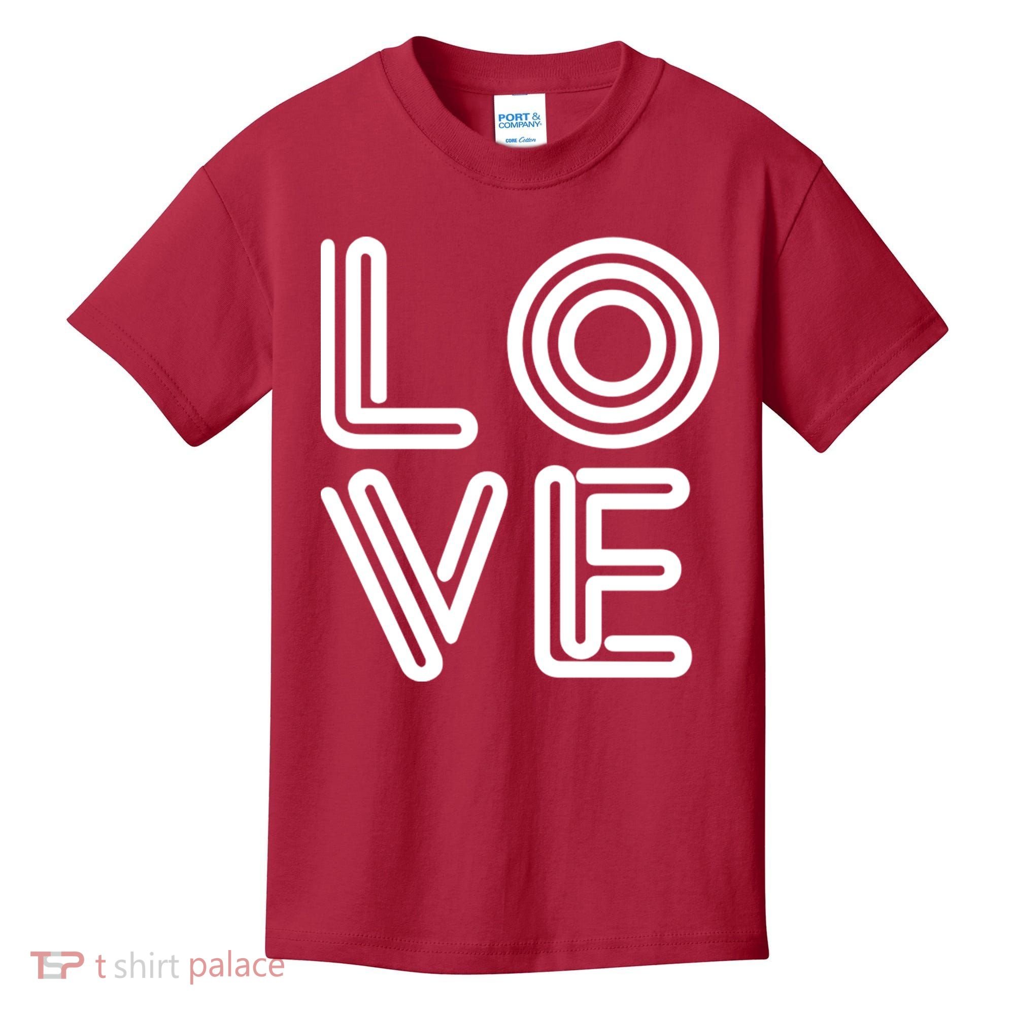 Love Valentines Day Word Logo Kids T-Shirt