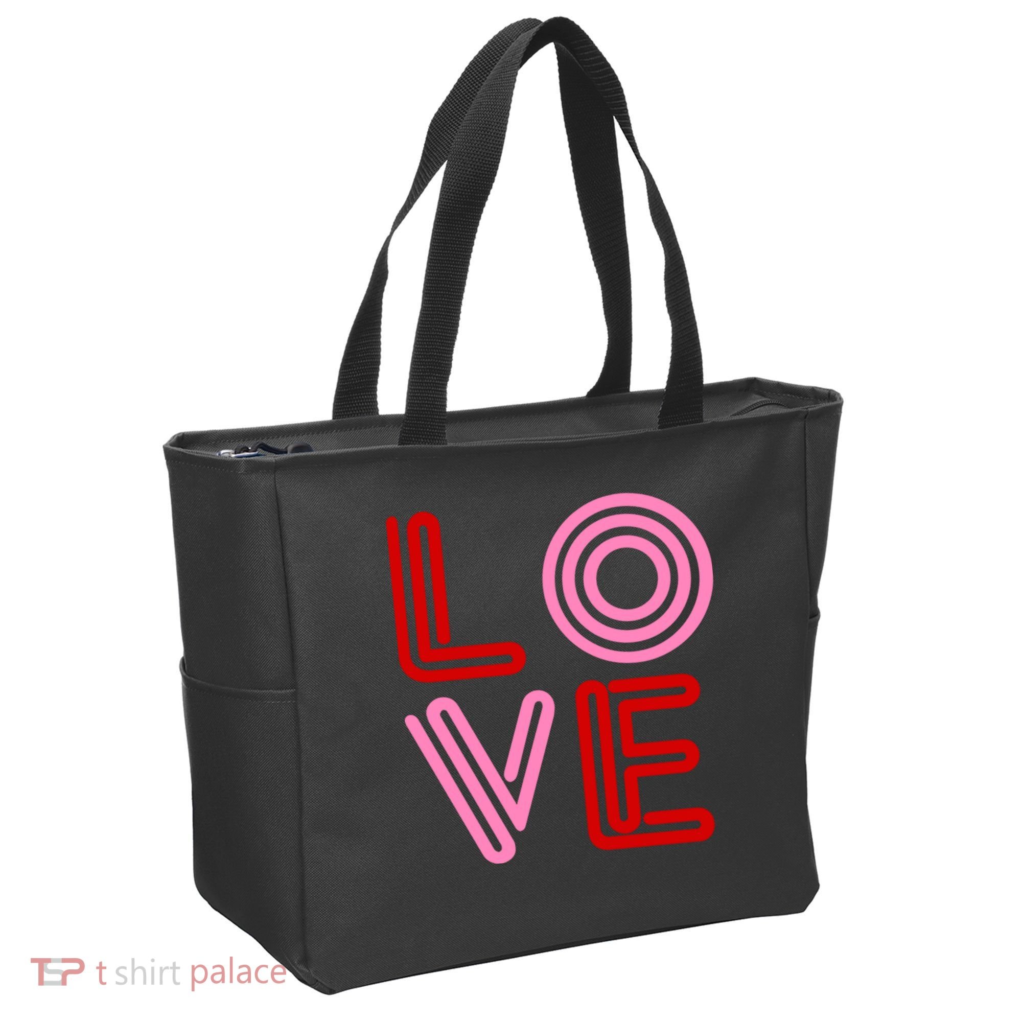 Love Valentines Day Pink And Red Logo Tote Bag