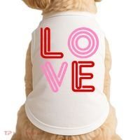 Love Valentines Day Pink And Red Logo Doggie Tank thumb 0