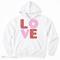 Love Valentines Day Pink And Red Logo Hoodie thumb 0