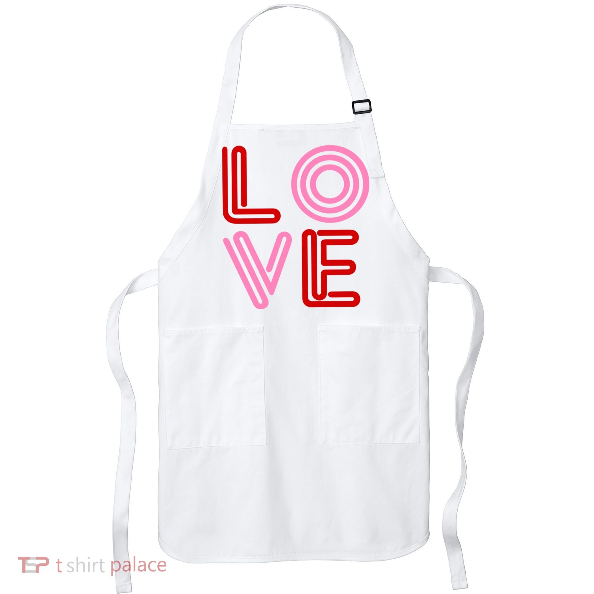 Love Valentines Day Pink And Red Logo Apron