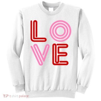 Love Valentines Day Pink And Red Logo Sweatshirt