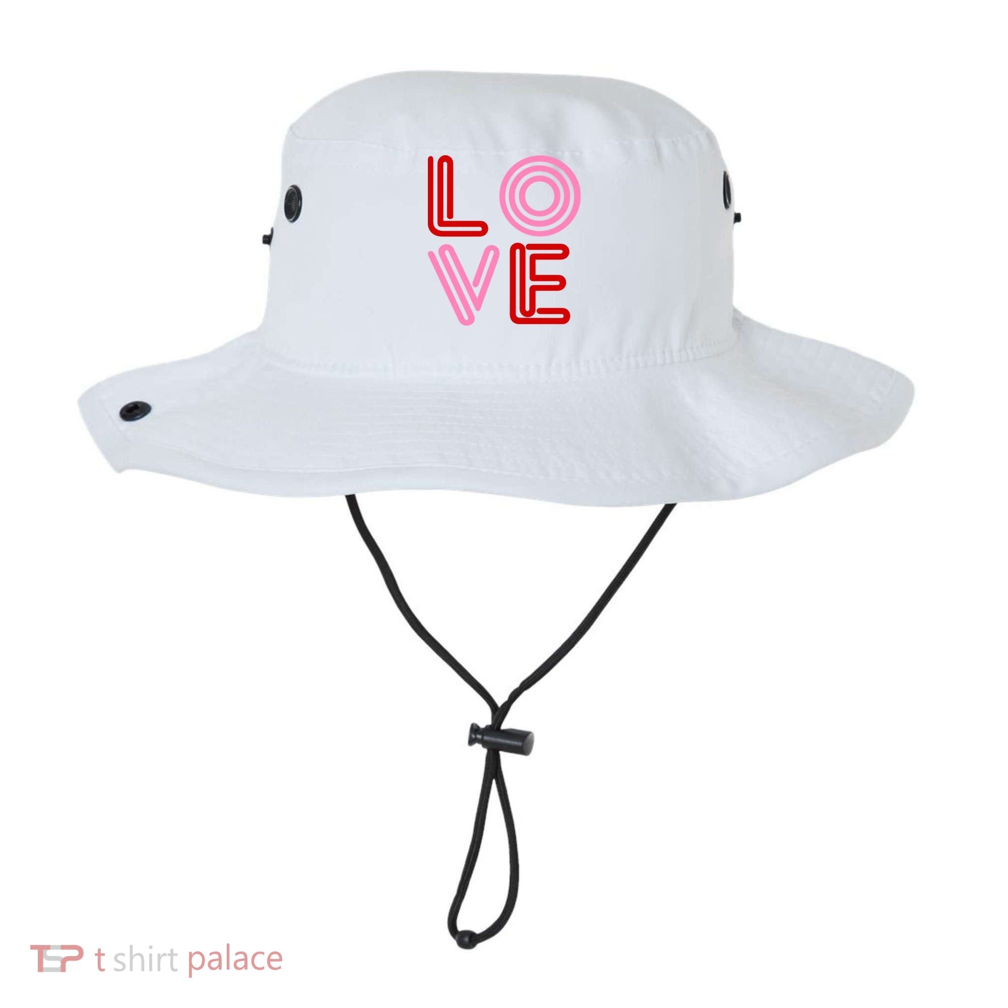 Love Valentines Day Pink And Red Logo Bucket Hat