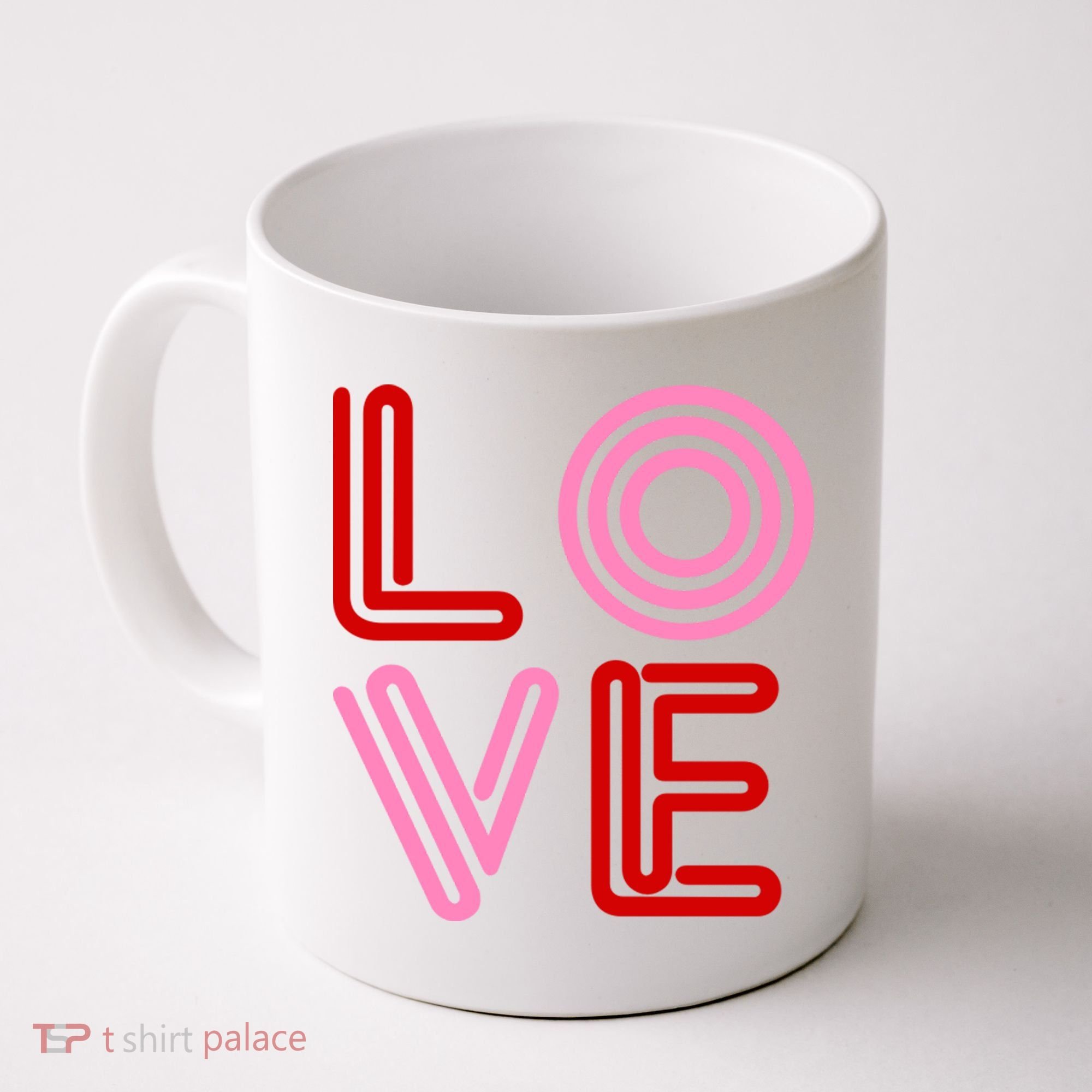 Love Valentines Day Pink And Red Logo Coffee Mug