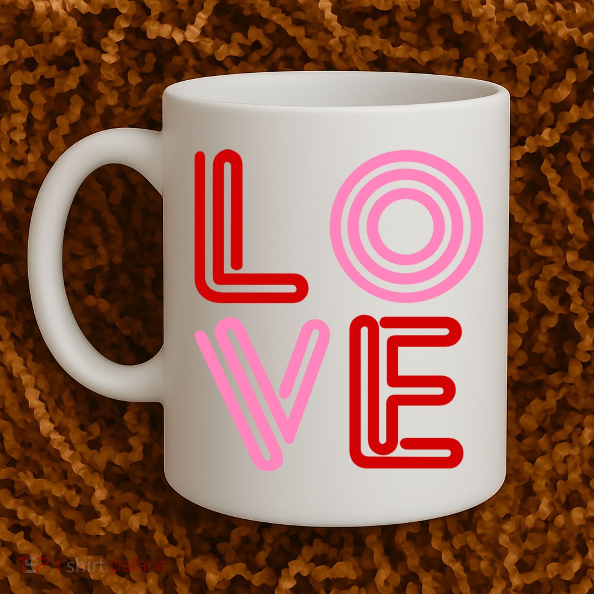 Love Valentines Day Pink And Red Logo Coffee Mug