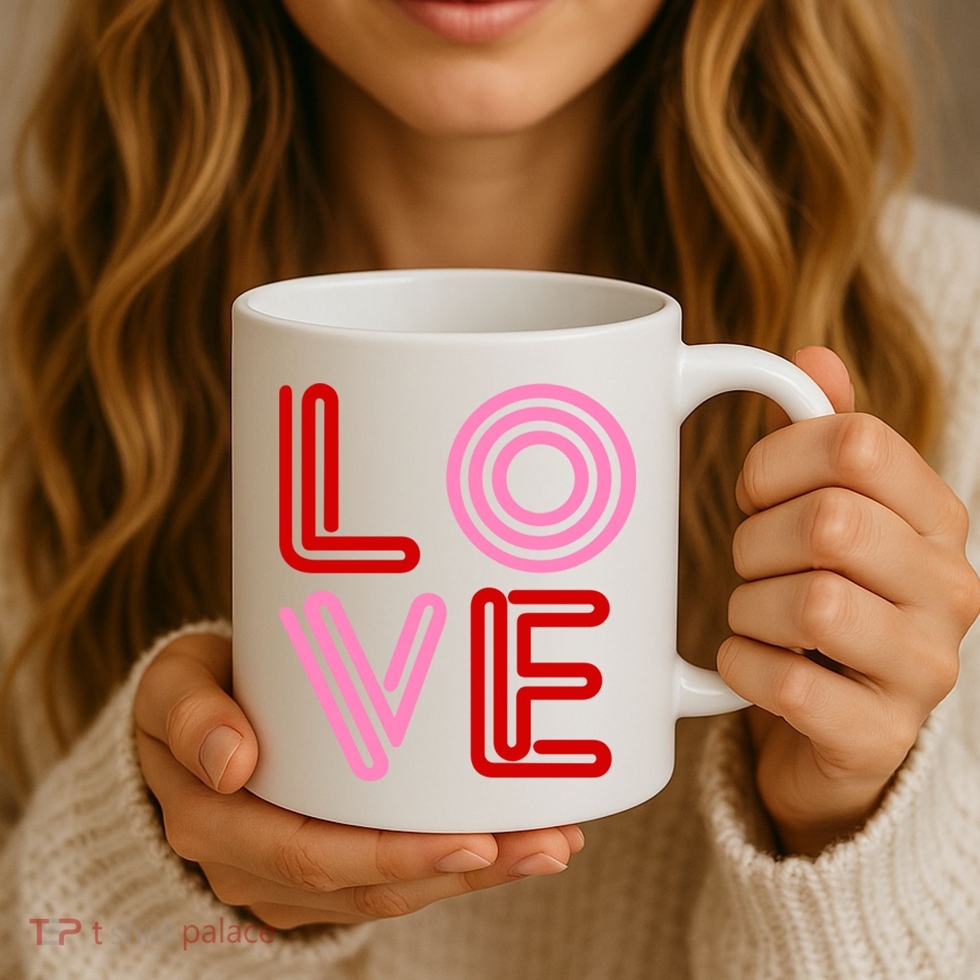 Love Valentines Day Pink And Red Logo Coffee Mug