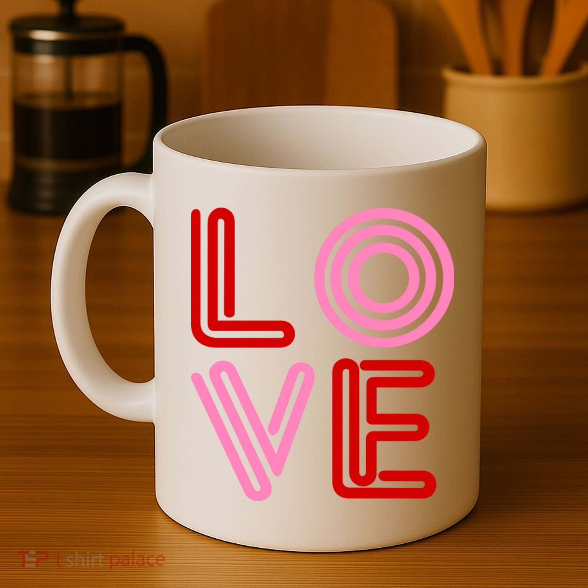 Love Valentines Day Pink And Red Logo Coffee Mug