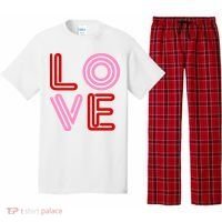 Love Valentines Day Pink And Red Logo Pajama Set thumb 0
