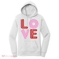 Love Valentines Day Pink And Red Logo Women's Hoodie thumb 0