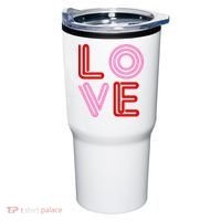 Love Valentines Day Pink And Red Logo Tumbler thumb 0