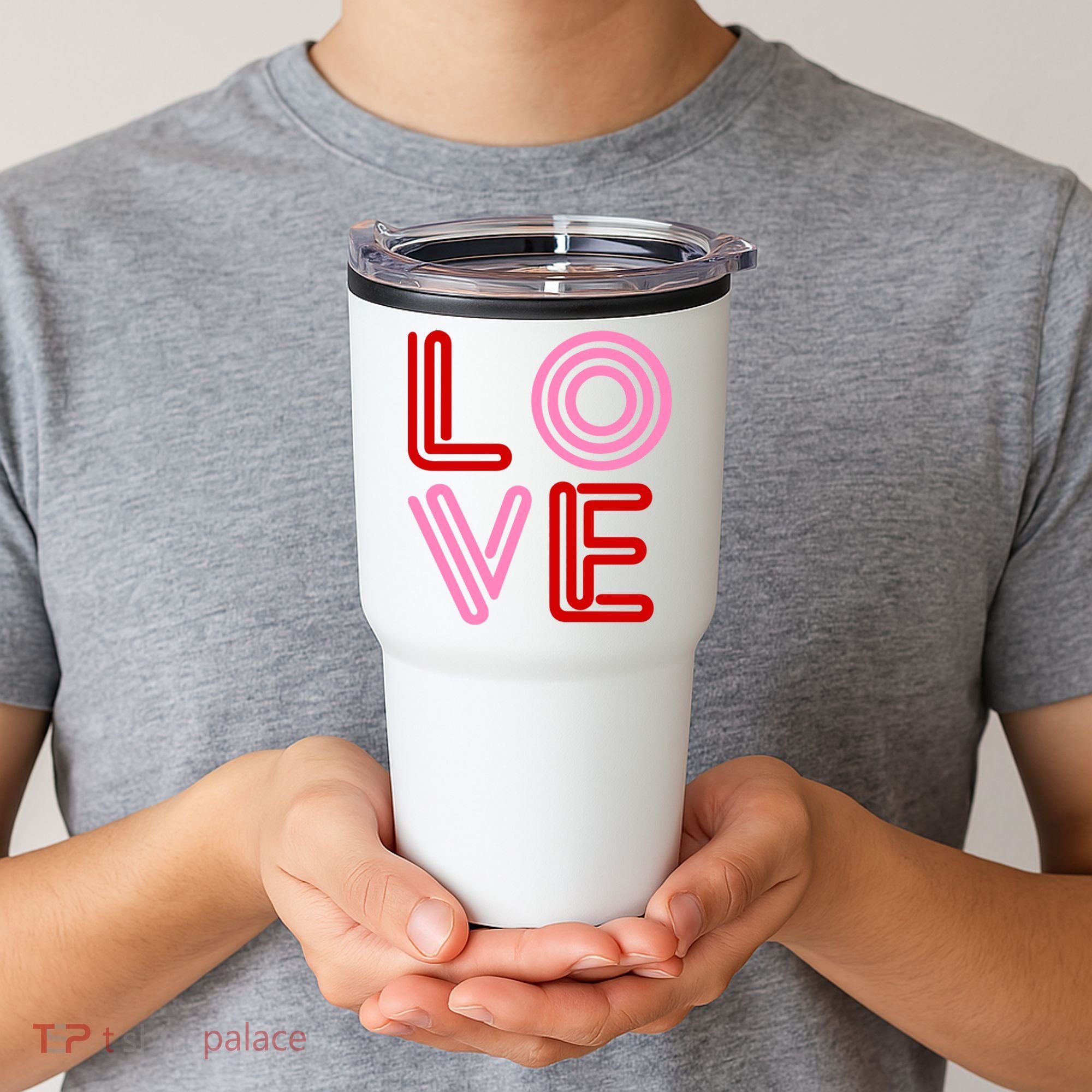 Love Valentines Day Pink And Red Logo Tumbler