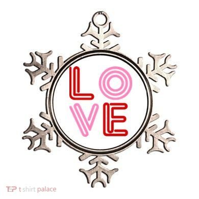 Love Valentines Day Pink And Red Logo Ornament