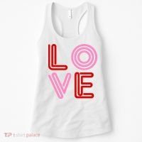 Love Valentines Day Pink And Red Logo Women's Tank Top thumb 0