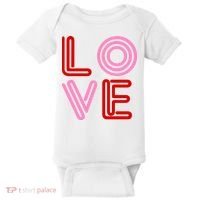 Love Valentines Day Pink And Red Logo Baby Bodysuit thumb 0