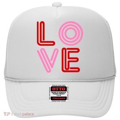 Love Valentines Day Pink And Red Logo Hat