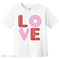Love Valentines Day Pink And Red Logo Toddler T-Shirt thumb 0
