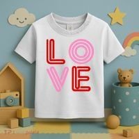 Love Valentines Day Pink And Red Logo Toddler T-Shirt thumb 3