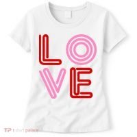 Love Valentines Day Pink And Red Logo Women's T-Shirt thumb 0