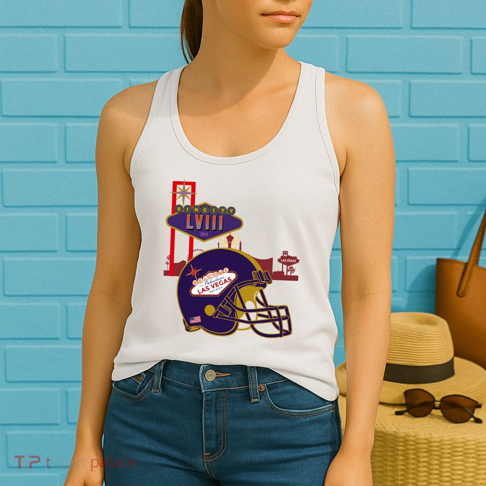 Las Vegas Football Party 2024 Football Women's Tank Top