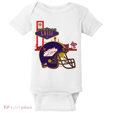 Las Vegas Football Party 2024 Football Baby Bodysuit