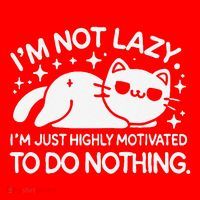 Lazy Vs I’M Just Highly Motivated To Do Nothing Funny Cat Santa Hat thumb 1
