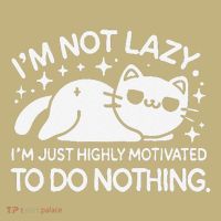 Lazy Vs I’M Just Highly Motivated To Do Nothing Funny Cat Mousepad thumb 1