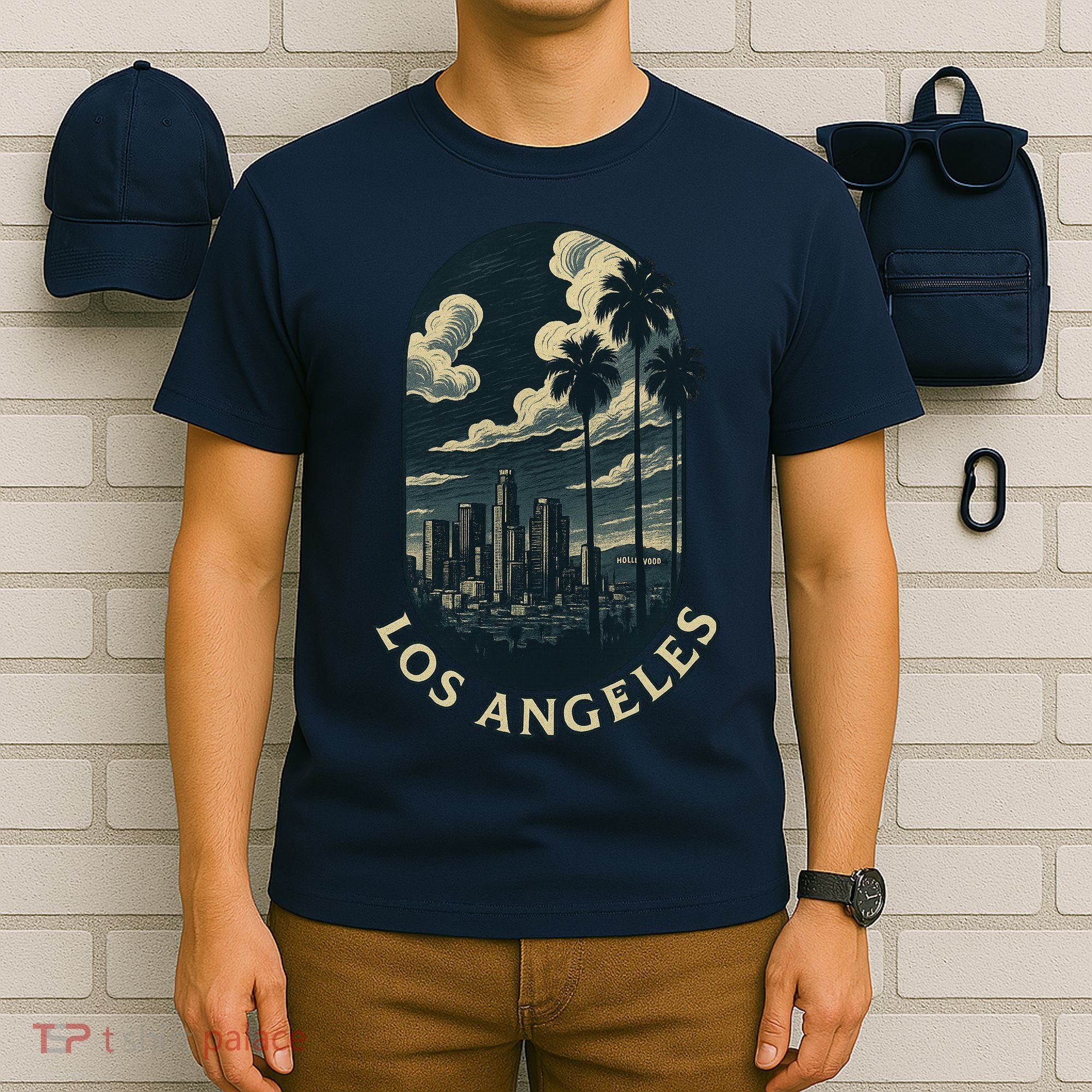 LA Vintage Los Angeles Skyline Retro  T-Shirt