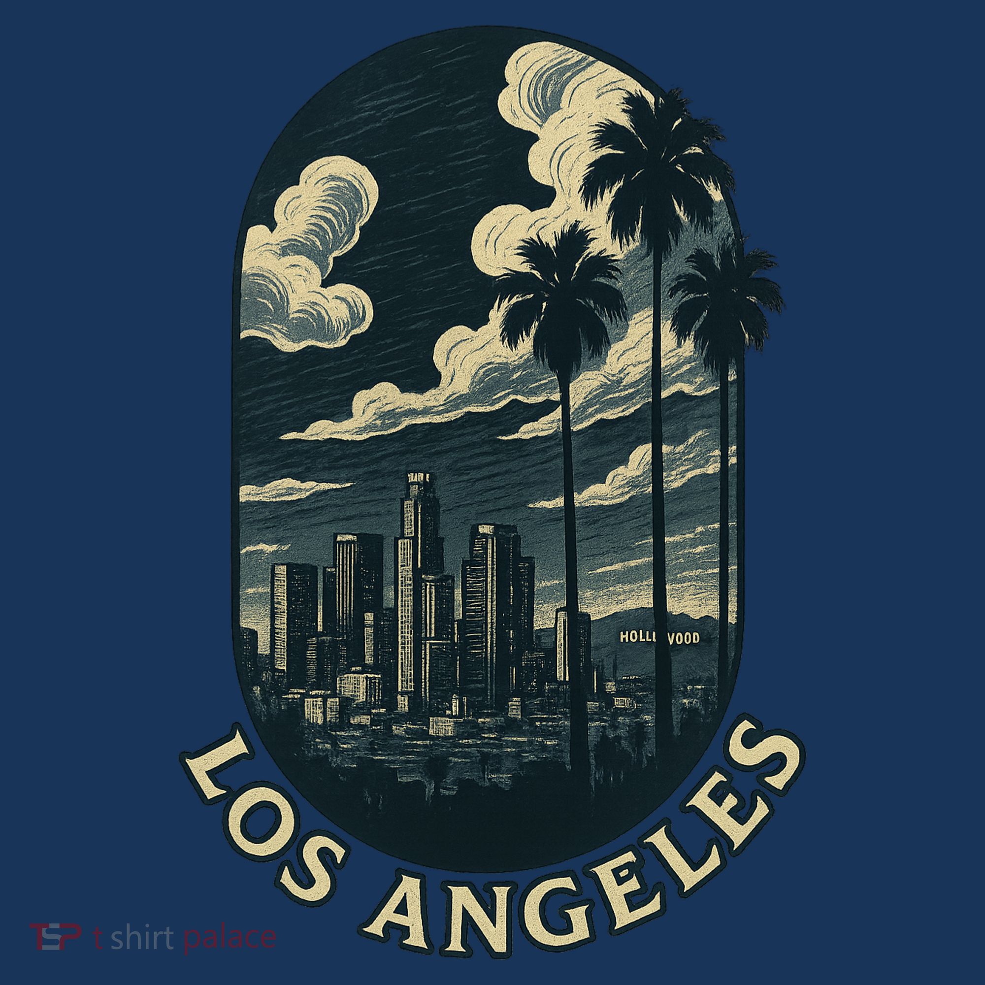 LA Vintage Los Angeles Skyline Retro  T-Shirt