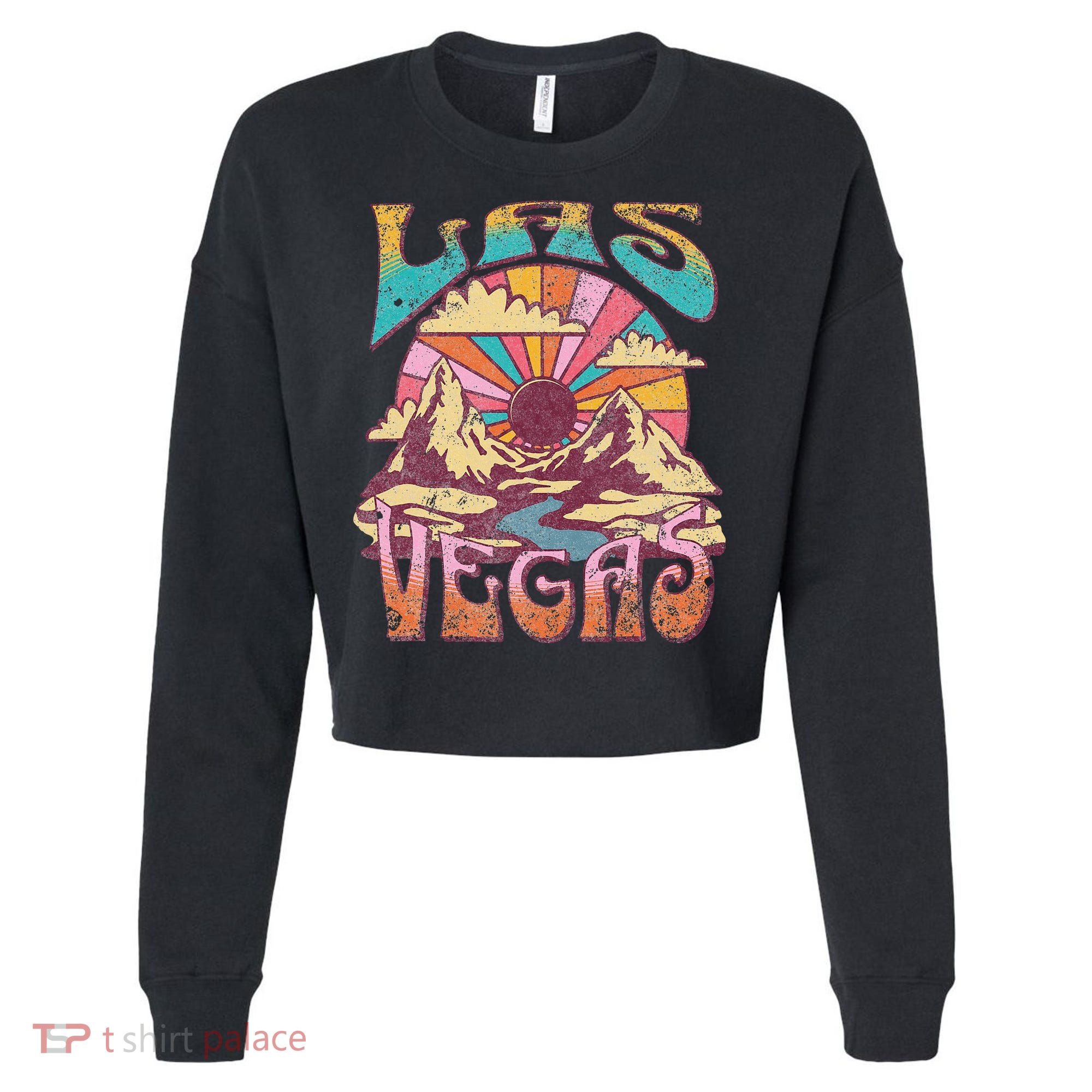Las Vegas Cropped Pullover Crew