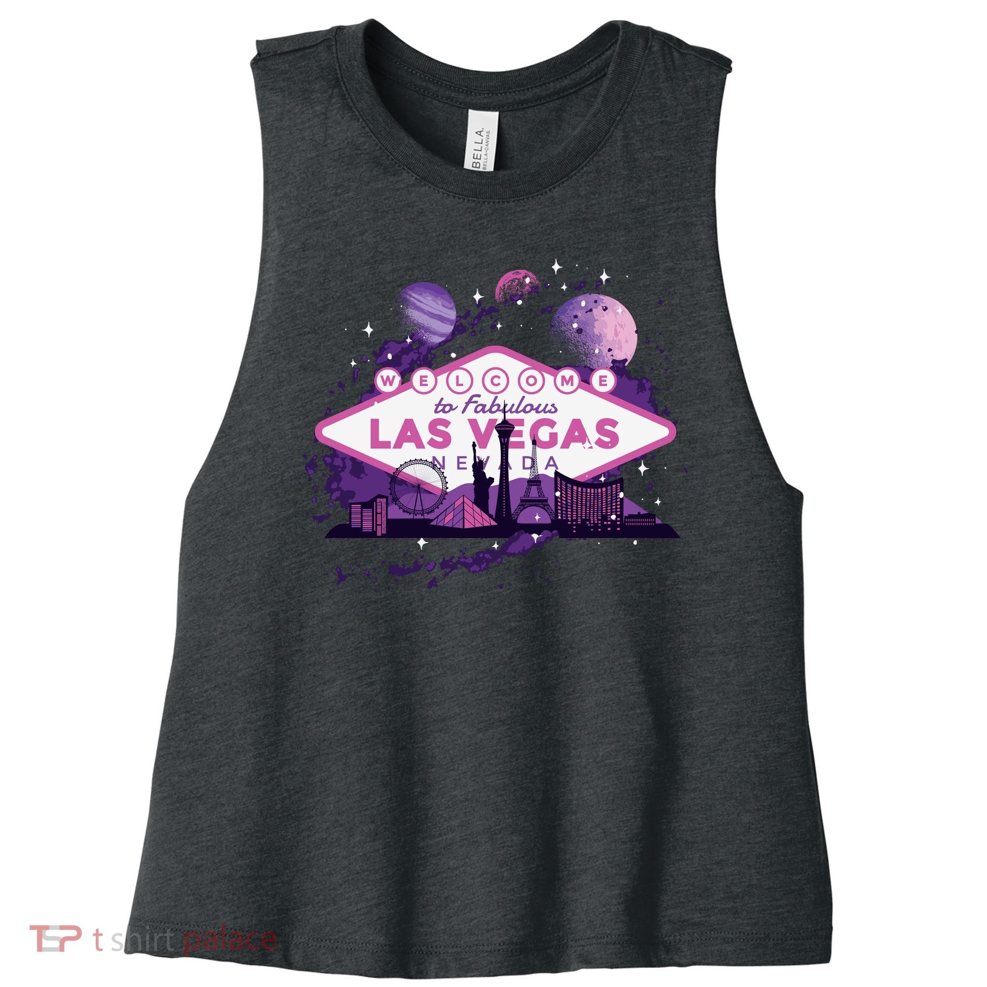 Las Vegas Women's Racerback Cropped Tank