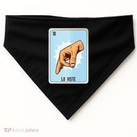 Lo Viste Mexican Slang Chicano Bingo Cards USA-Made Doggie Bandana thumb 0
