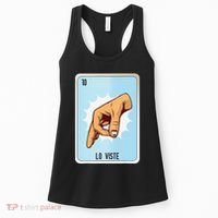 Lo Viste Mexican Slang Chicano Bingo Cards Women's Tank Top thumb 0