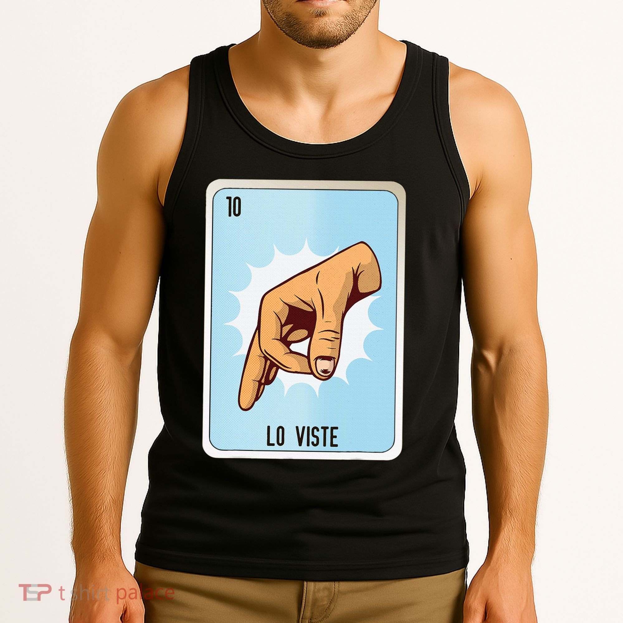 Lo Viste Mexican Slang Chicano Bingo Cards Tank Top