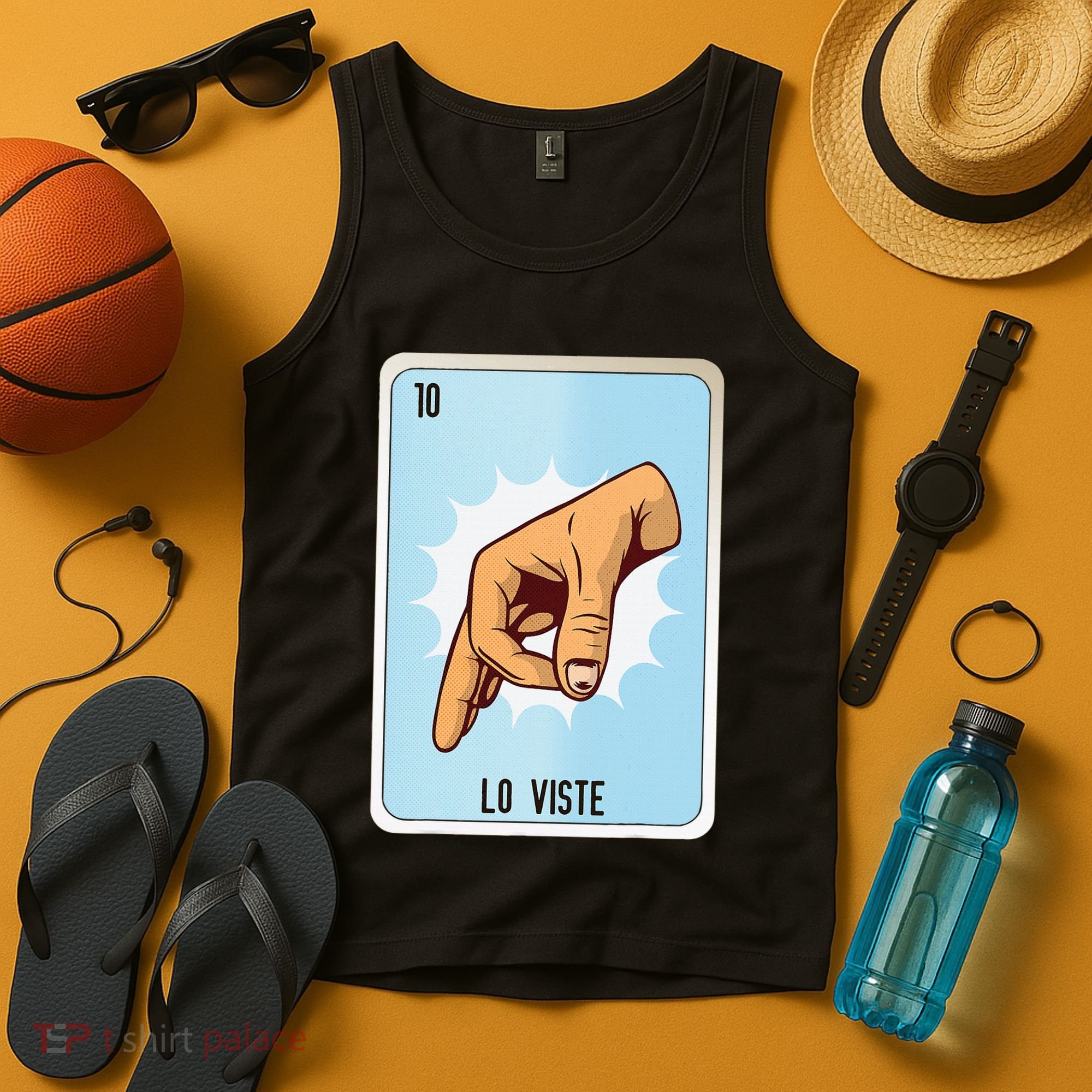 Lo Viste Mexican Slang Chicano Bingo Cards Tank Top