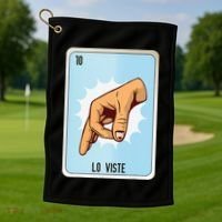 Lo Viste Mexican Slang Chicano Bingo Cards Golf Towel thumb 1