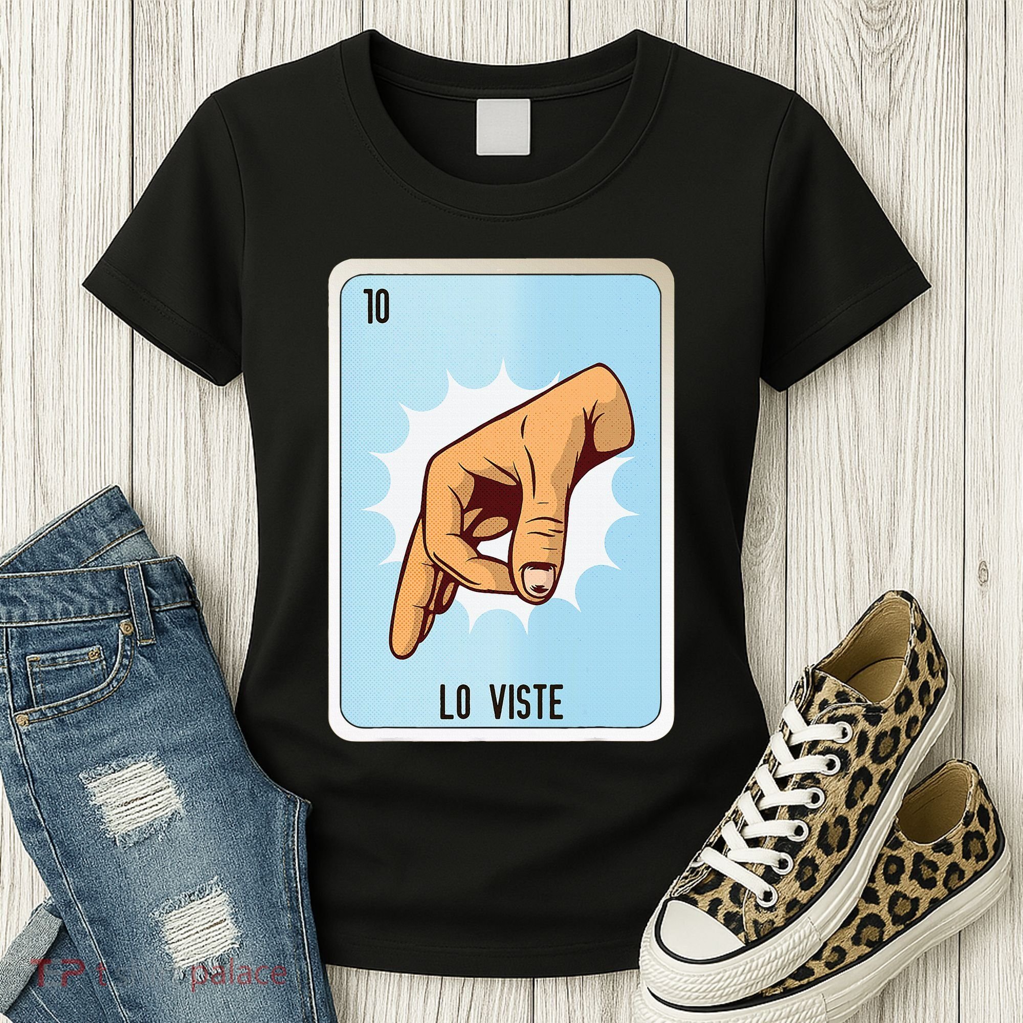 Lo Viste Mexican Slang Chicano Bingo Cards Women's T-Shirt