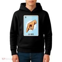 Lo Viste Mexican Slang Chicano Bingo Cards Kids Hoodie thumb 4