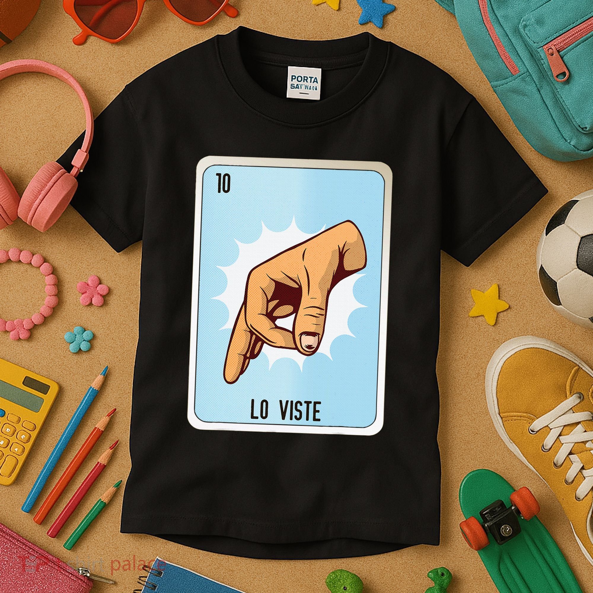 Lo Viste Mexican Slang Chicano Bingo Cards Kids T-Shirt