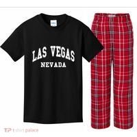 Las Vegas Nevada Throwback Kids Plaid Pajama Set thumb 0