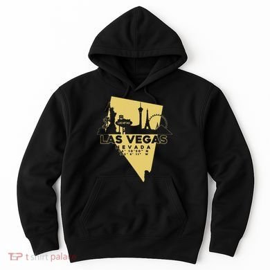 Las Vegas Nevada Skyline Gps Coordinates Hoodie