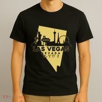 Las Vegas Nevada Skyline Gps Coordinates T-Shirt thumb 3