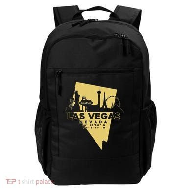 Las Vegas Nevada Skyline Gps Coordinates Backpack