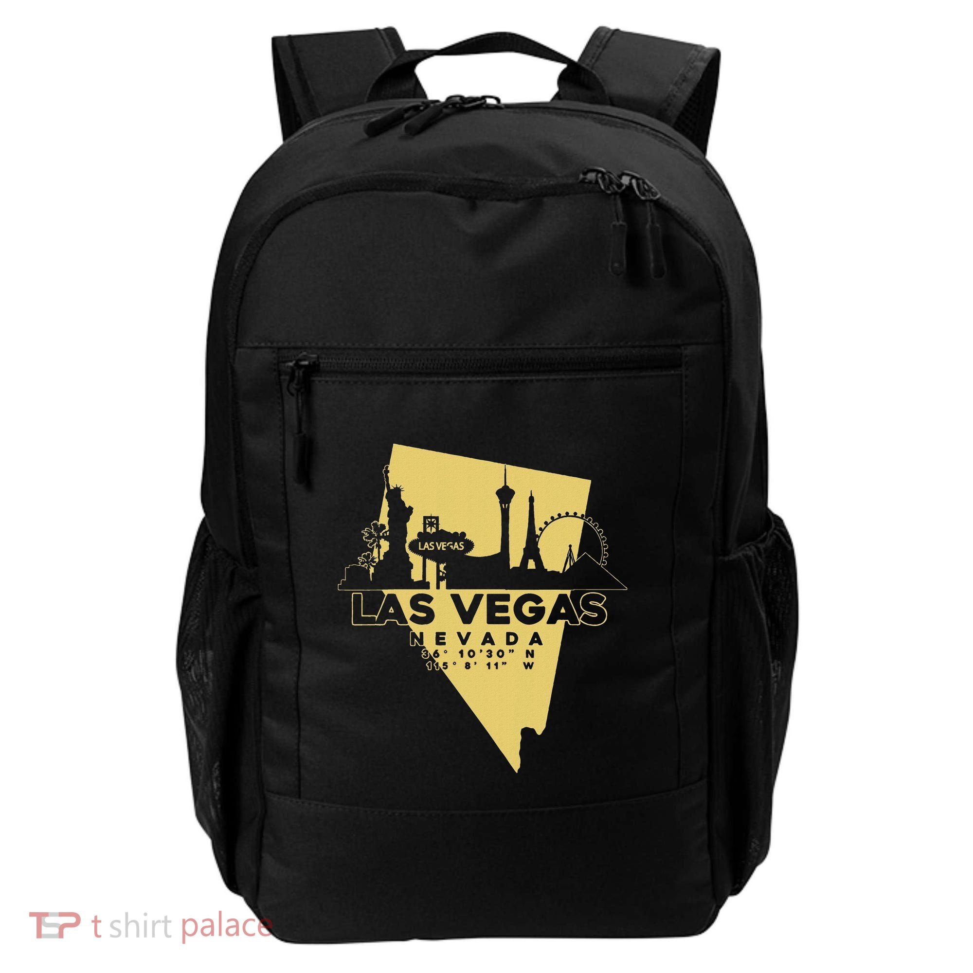 Las Vegas Nevada Skyline Gps Coordinates Backpack